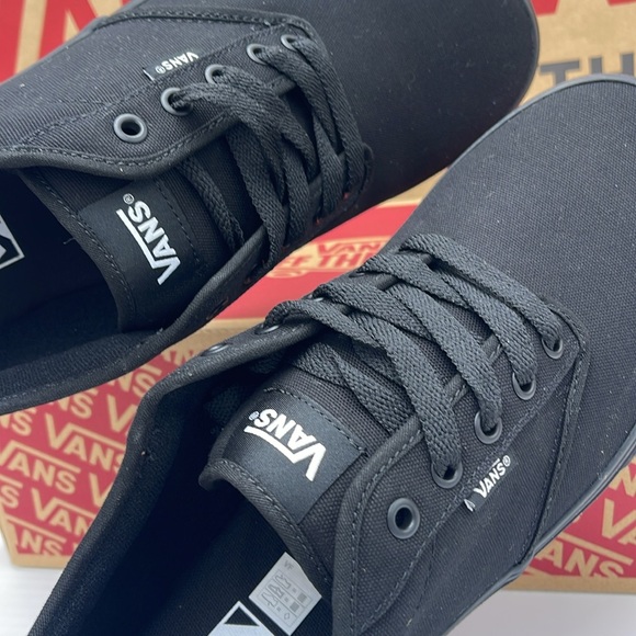 Vans Men’s Black Canvas Sneakers Atwood (Canvas) Black/Black
VN000TUY186 - Picture 15 of 16